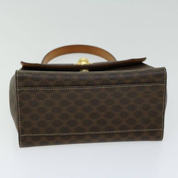 CELINE Macadam Canvas Hand Bag PVC 2way Brown Auth 66450 - Picture 5 of 16